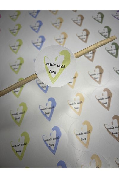 zeinapp 35Pcs 4X4 Sizes Hearted Thank You Sticker - Thank You Packaging Material