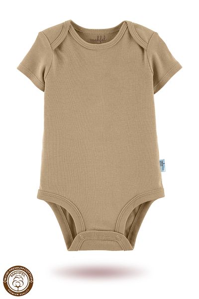 MAHFEL 7 Color Organic Unprinted Short Sleeve Baby Bodysuit