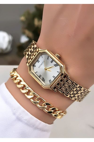 Homies Original Invoice Waterproof Women's Wrist Watch with Bracelet Gift