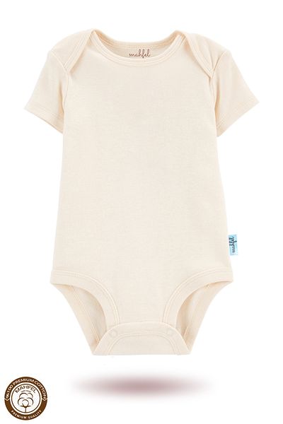 MAHFEL 7 Color Organic Unprinted Short Sleeve Baby Bodysuit