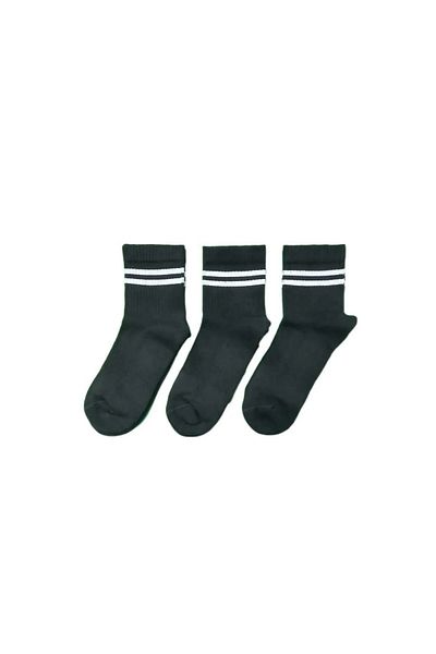 shefox 3 Pairs Men's under Sole Towel Seamless Quality Striped Sports Socks