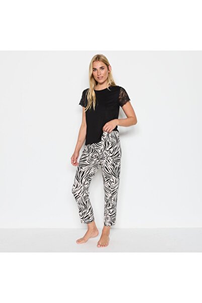 MSD-6000 Viskon Pijama Takım Zebra Desen