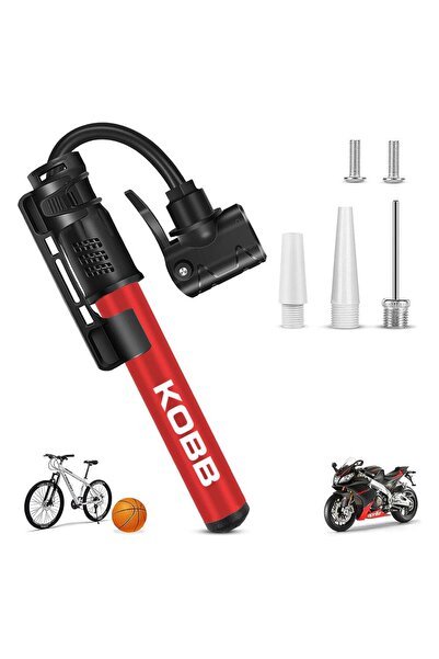 KOBB KB2203 87 PSI Bisiklet Lastik Şişirme Taşınabilir Mini El Pompası + Bisiklet Montaj Aparatı