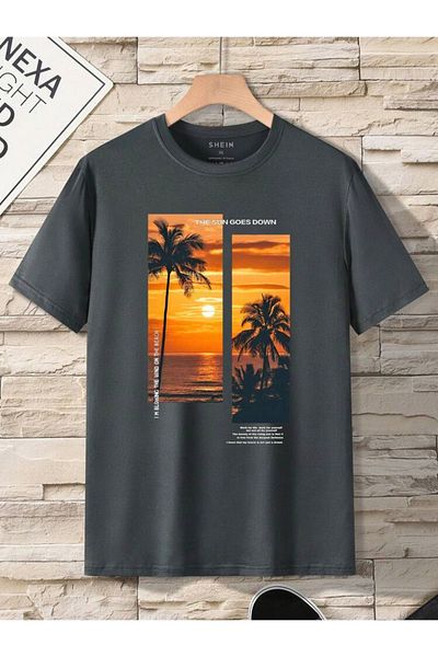 Minikelya Oversize Unisex Sunset Tasted T-Shirt