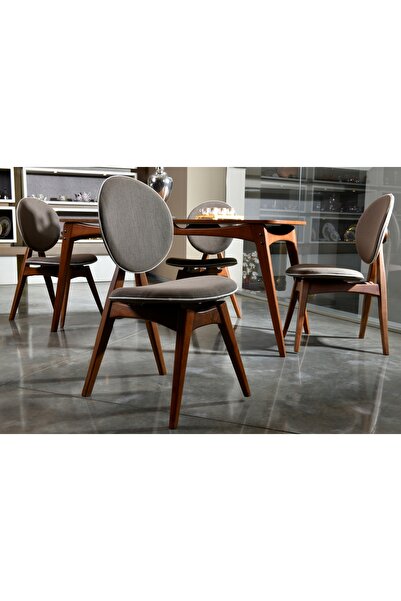 VOWTURKEY Touch Iskandinav El Işçiliği Salon&mutfak Masa Takımı Kahverengi Keten Kumaş 80*160