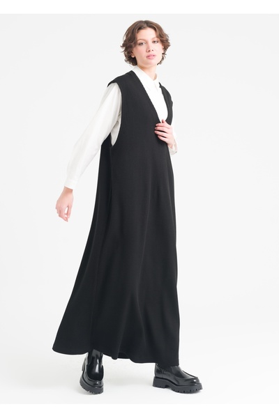 Armağan V Yaka Gömlekli Elbise