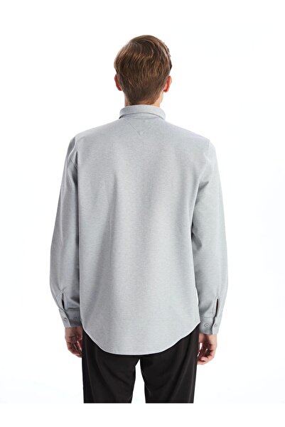 LC Waikiki Lcwaikiki Classic Gray Regular Fit Long Sleeve Men's Shirt