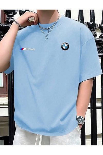 Minikelya New Season Bmw I am Power Printed Cotton Oversize T-shirt