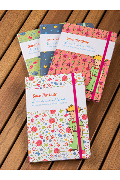 MUKKO HOME Little Prince Design Thick Cover Elastic Lined Notebook - 80 Sheets