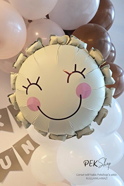 PEKSHOP Retro Güneş Folyo Balon 51x54cm