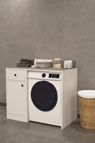 Evdemo Sena Çamaşır Makinesi Dolabı Beyaz