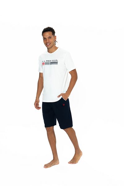 U.S. Polo Assn. Πόλο Ασν. Ανδρικό σετ πιτζάμες με στρογγυλή λαιμόκοψη - με σορτς, SMR.MN.ZE1.TA8.GR.8.O.7.UP1.LKE2811