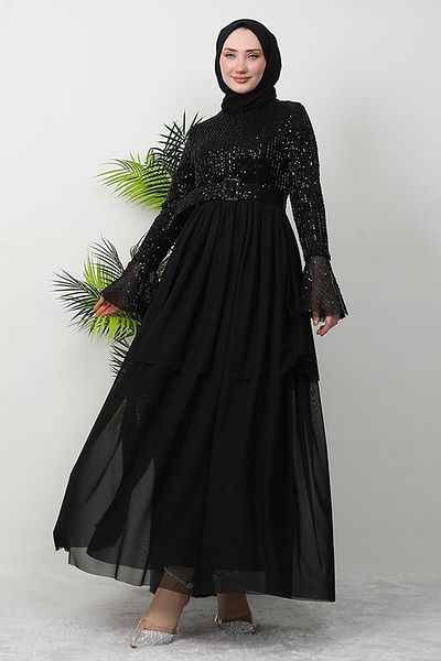 GİZ AGİYİM Βραδινό φόρεμα Black Moon Tulle