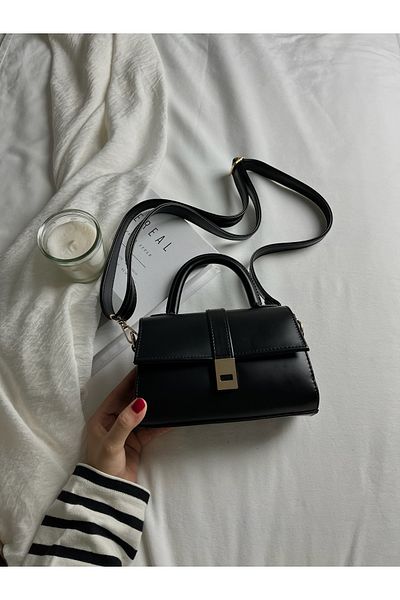 NBİBAGS Geantă de mână și geantă de umăr pentru femei Tiny Model Black