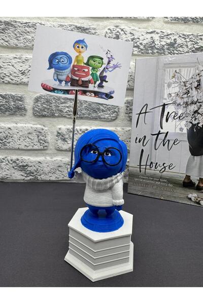 Megart Note Holder with Reverse Face Sad Character Design, Photo Holder Custom Design Desktop Organizer
