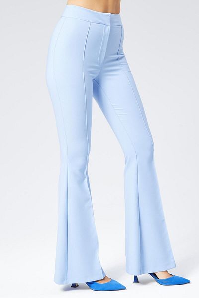 Appleline Pantaloni Palazzo cu picioare spaniole - Iarbă, Femei, BEBE BLUE