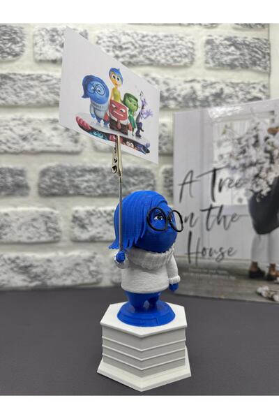 Megart Note Holder with Reverse Face Sad Character Design, Photo Holder Custom Design Desktop Organizer