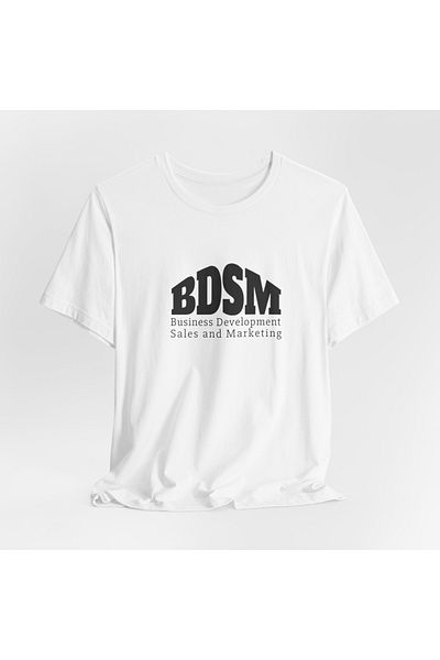IVART BDSM-Business Development Printed -unisex -100% βαμβακερό κοντομάνικο μπλουζάκι με κοντό λαιμό