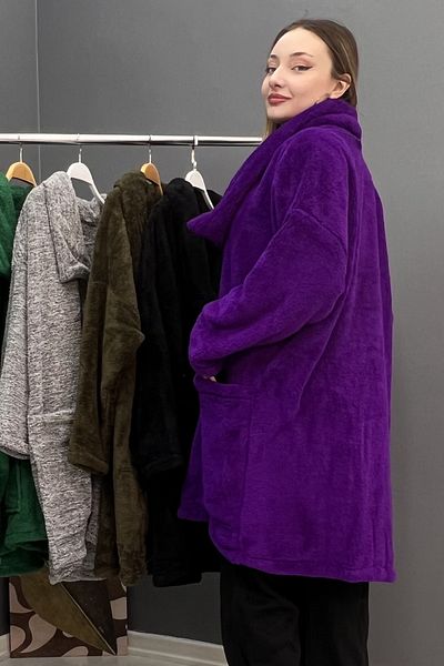 Saklı Butik Buttoned Fleece Jacket SK-8066