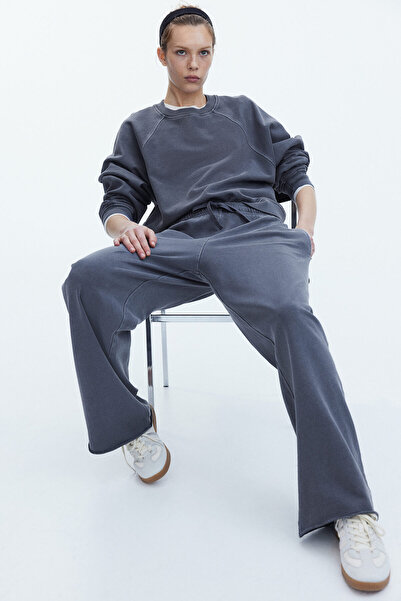 H&M Pamuklu Yıkanmış Eşofman Altı