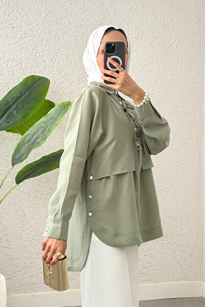 Salih Çelebi سترة بوليرو مفصلة باللون الأخضر من MINT 2213