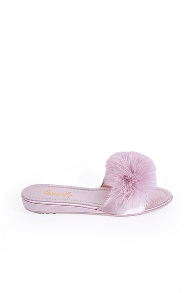 Lunoche Nightwear Feather Women's Dowry Slippers Stylish Daily House Slippers Ornate Dowry Birth Guest Bridal Slippers