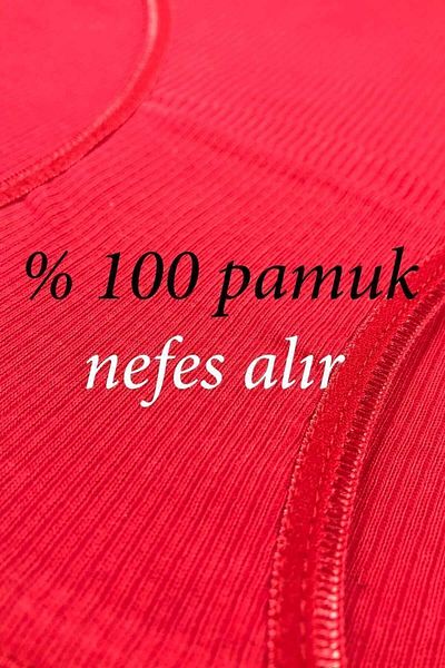 KEYAL Tutku 12 Pieces Ribbed Cotton Women's Camisole Bikini Panties