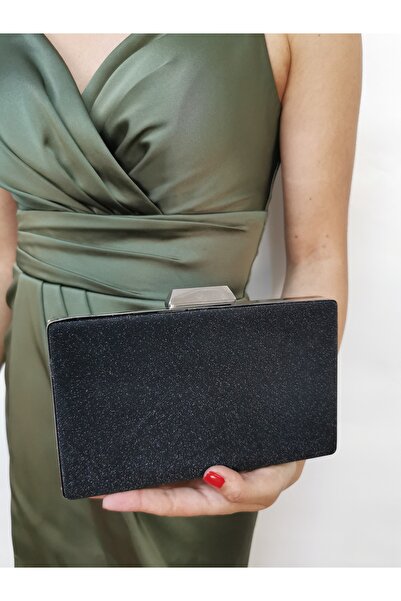 MODA SOAVE COLLECTION GEANT DE SEARĂ PENTRU FEMEI, NEGRU CRYSTAL, LUCIOS, CU LANȚ, GEANT DE PETRICĂ DE NOAPTE DE NUNTĂ