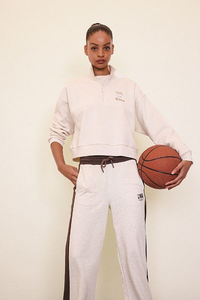 DeFacto Спортен суитшърт с половин цип DeFactoFit NBA Chicago Bulls D6123AX25SP