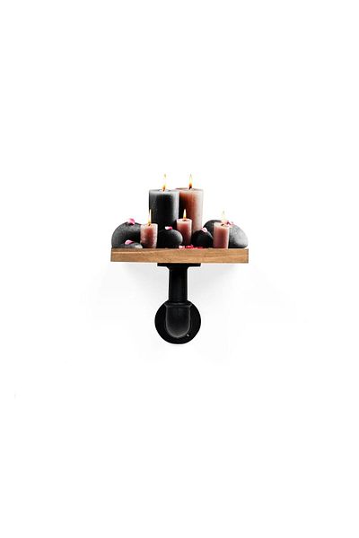 HOMS Industrial style wood-metal shelf Homs 15x12 cm