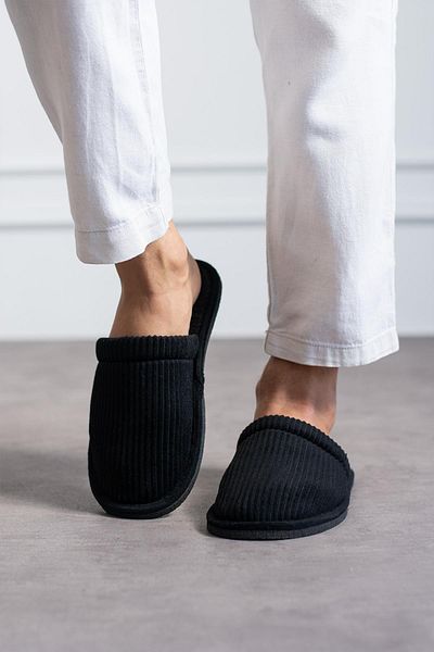 Moda Frato Papuci de casă unisex Modafrato - Papuci de iarnă plat cu fante