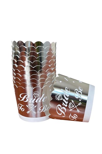 Cadde Süs Silver Muffin Cupcake Mold - Bride to Be Themed