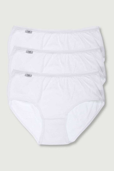 ENTAHA Chiloți albi Lycra Tutku Bato - Pachet de 3 Elf568t0924ccm3
