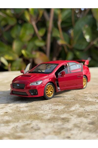 scntoys Subaru İmpreza Koleksiyon Metal Araba 12cm Lüks Araba Kırmızı Oyunca...