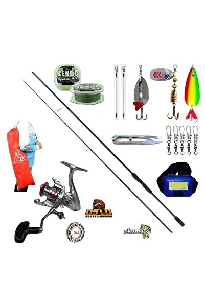 Okuma Wave Power 244cm 15-40gr Oslo Prime 3000 Turna Spin Olta Takımı Seti