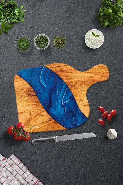 Decorita Glass Cutting Board with Handle - Glass Cutting Board |   Dream |   28cm X 40cm