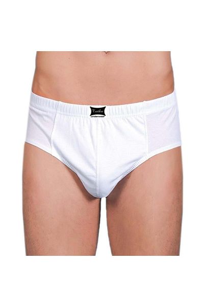 ENTAHA Tutku Lavande Tutku Men's White 12 Pack Cotton Combed Underpants