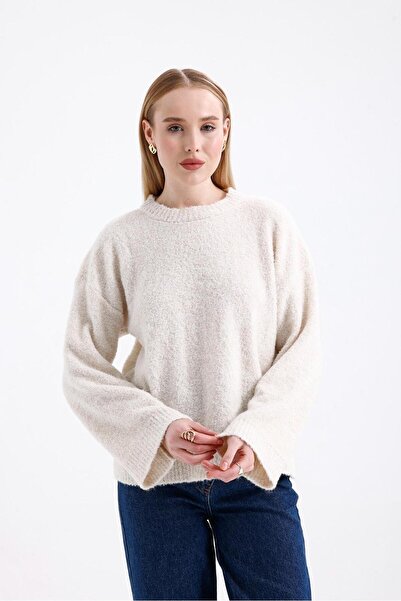 Get Crazy Pulover de tricotaj oversize cu decolteu