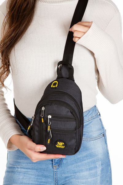 Newish Polo Geantă de piept unisex din stofă de in