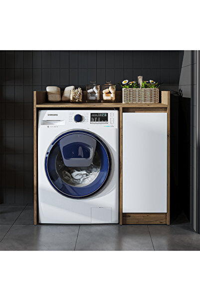 ROOMART Çamaşır-kurutma Makinesi Dolabı Tek Kapaklı Banyo Dolabı 100 cm