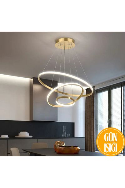 neeko Robin Modern 3-Piece Pendant Chandelier - Daylight Antique Case