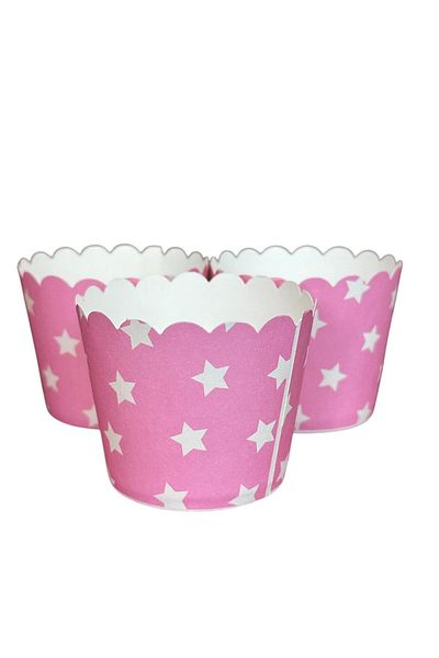 Cadde Süs Pink Star Themed Muffin Cupcake Mold