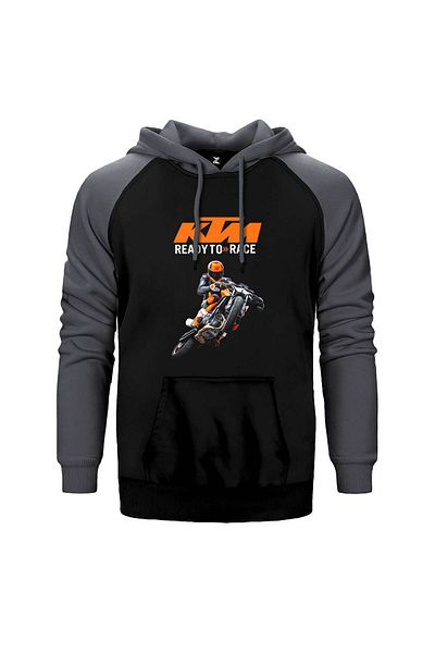 Z zepplin Hanorac / Hanorac cu mâneci raglan KTM Ready To Race Moto Gri