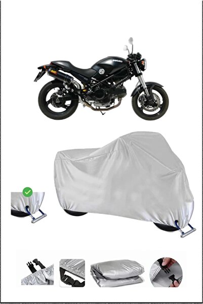 Breen قفل Ducati MONSTER695 متوافق مع غطاء دراجة نارية مقاوم للماء ومتين - رمادي