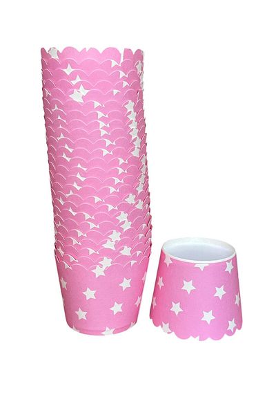Cadde Süs Pink Star Themed Muffin Cupcake Mold