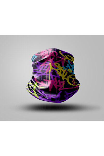 Buffalo Graffiti Tasarımlı Motorcu Buff Maske Outdoor Boyunluk Unisex Bandana