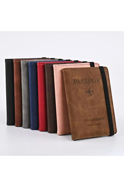 CeymSTecH Unisex Black Leather - Useful Passport Bank Case, Travel Protective Wallet