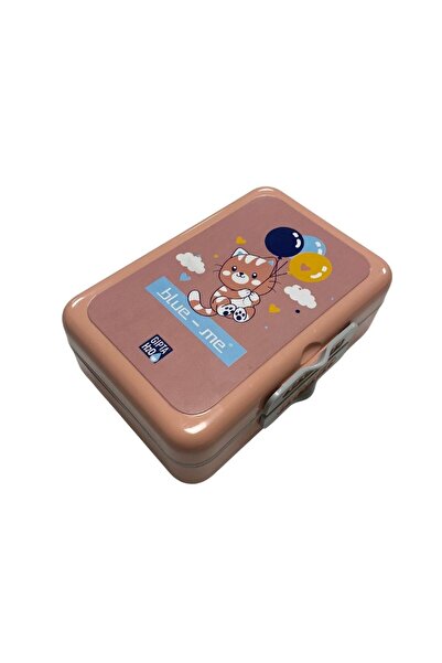 DODOMAR Blue Me Cat Patterned Pink Lunchbox