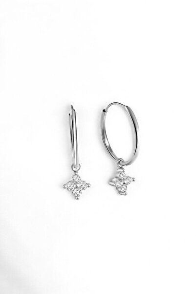jelux silver Gümüş 925 Ayar  16 mm Yıldız Sallantılı Küpe