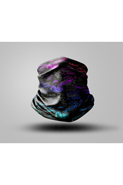 Buffalo قناع راكب الدراجة النارية بتصميم جرافيتي، طوق رقبة خارجي للجنسين